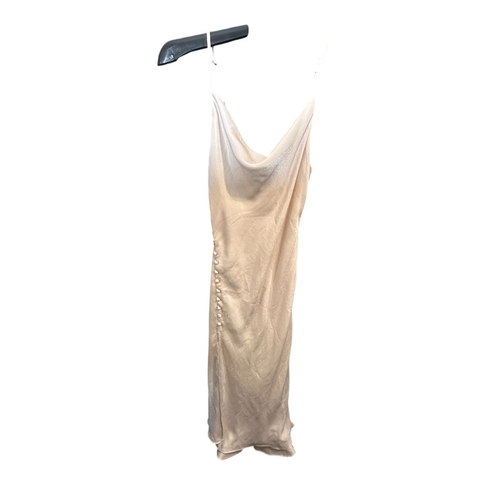 Zara Cream Midi Dress with Side Buttons - Picture 2 of 5